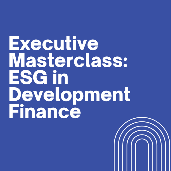 Executive Masterclass: ESG in Development Finance